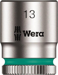 Wera - 1/4" Drive, Shallow Socket - 6 Points, 17/24" OAL - All Tool & Supply