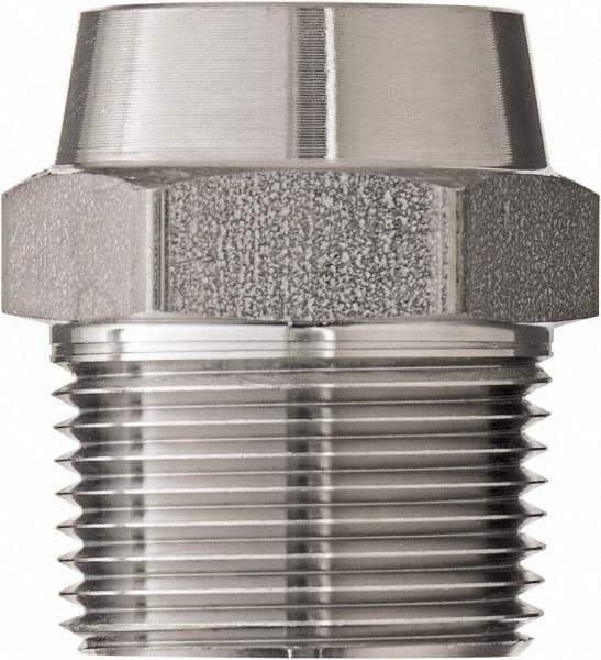 Made in USA - 2" Grade 316 Stainless Steel Pipe Hex Nipple - MNPT x Butt Weld End Connections, 1,000 psi - All Tool & Supply