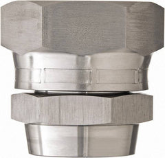 Made in USA - 1-1/2" Grade 316 Stainless Steel Pipe Swivel - Female JIC x Butt Weld End Connections, 2,400 psi - All Tool & Supply