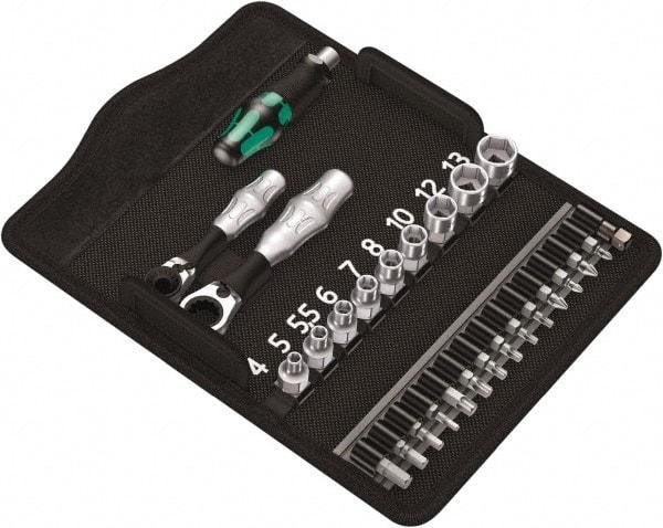 Wera - 27 Piece 1/4" Drive Ratchet Socket Set - Comes in Canvas Pouch - All Tool & Supply