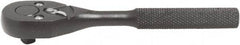 Proto - 1/4" Drive Pear Head Ratchet - Black Oxide Finish, 5" OAL, 90 Gear Teeth, Standard Handle, Reversible Head - All Tool & Supply