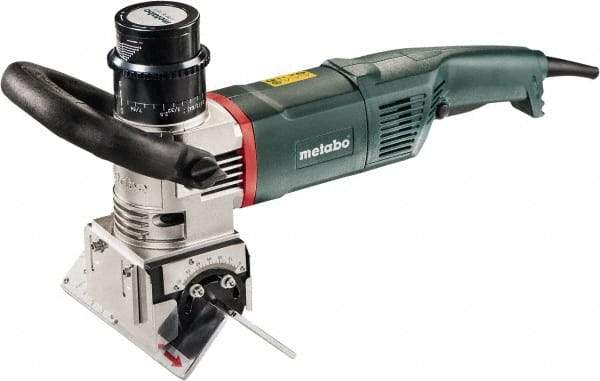 Metabo - 0 to 90° Bevel Angle, 5/8" Bevel Capacity, 12,000 RPM, 900 Power Rating, Electric Beveler - 14.2 Amps, 1/4" Min Workpiece Thickness - All Tool & Supply