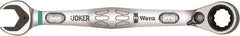 Wera - 17mm 12 Point Combination Wrench - 15° Offset Angle, 9" OAL, Chrome Molybdenum Steel, Chrome Finish - All Tool & Supply