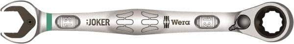 Wera - 8mm 12 Point Combination Wrench - 15° Offset Angle, 5-3/4" OAL, Chrome Molybdenum Steel, Chrome Finish - All Tool & Supply