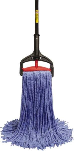 O-Cedar - Blue Deck Mop - 5" Long x 1-1/4" Wide Head, 60" Long Handle, Cotton Blend Head - All Tool & Supply