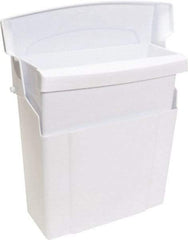 O-Cedar - Plastic Feminine Hygiene Product Receptacle - Surface Mount, 12" High x 5" Wide x 10" Deep, White - All Tool & Supply