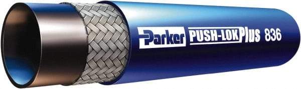 Parker - 5/8" ID x 0.91" OD CTL Push-on Air Hose - 350 Working psi, -55 to 302°F, Blue - All Tool & Supply