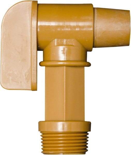 Detco - 3/4" NPT Plastic Rigid Drum Faucet - No Arrester, Manual Closing, 3" Long Extension - All Tool & Supply