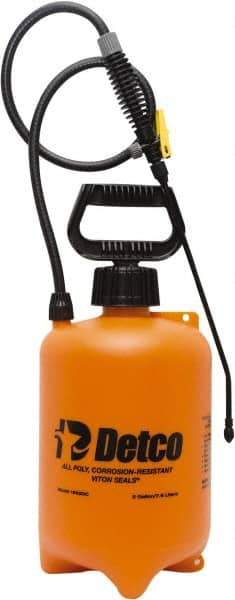 Detco - 2 Gal Chemical Safe Garden Hand Sprayer - Use with Cleaners/Degreasers, Polyethylene Tank, Wide Mouth, Flexible Hose - All Tool & Supply