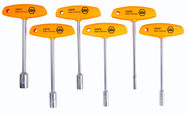 6 Piece - 3/16 - 1/2" - Ergonomic Comfort Grip T-Handle Inch Nut Driver Set - All Tool & Supply