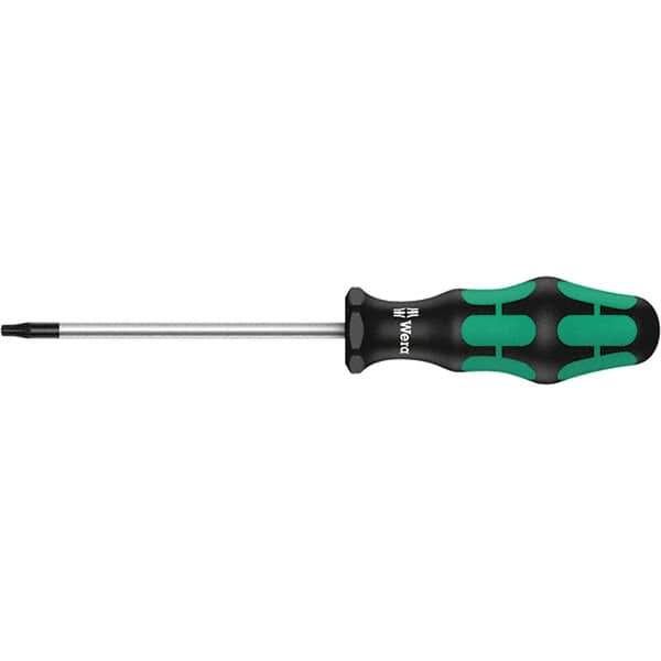 Wera - T15 Tamper Resistant Torx Driver - 12" Blade Length, 16-17/32" OAL, Ergonomic Handle, Chrome Plated Steel - All Tool & Supply