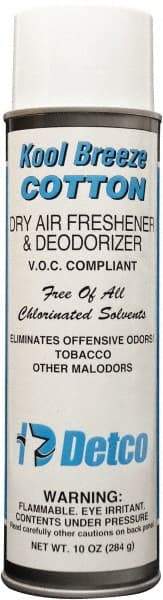 Detco - 20 oz Aerosol Can Deodorizer - Aerosol, Cotton Scent, Environmentally Safe - All Tool & Supply