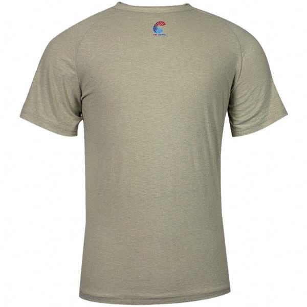 National Safety Apparel - Size M Tan Flame Resistant/Retardant Short Sleeve Base Layer Shirt - Exact Industrial Supply