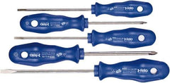 Felo - 5 Piece Phillips & Slotted Screwdriver Set - Bit Sizes: Philips #1 to #2, Comes in Cardboard/Plastic Window - All Tool & Supply