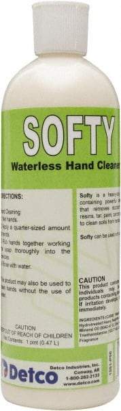 Detco - 16 oz Bottle Waterless Cream Waterless Hand Cleaner - White, Banana Scent - All Tool & Supply