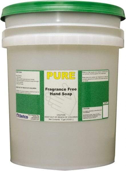 Detco - 5 Gal Pail Liquid Hand Cleaner - Pale Yellow, Fragrance Free Scent - All Tool & Supply