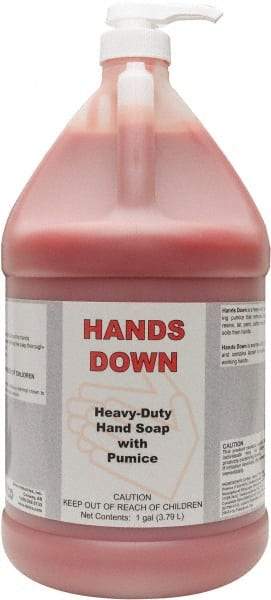 Detco - 1 Gal Pump Bottle Gel Hand Cleaner with Grit - Red, Cherry Scent - All Tool & Supply