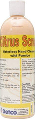 Detco - 16 oz Squeeze Bottle Cream Hand Cleaner with Grit - Orange (Color), Citrus Scent - All Tool & Supply