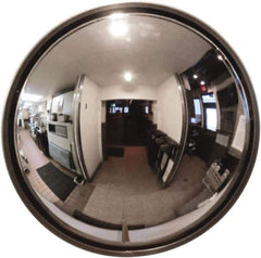 Se-Kure Domes&Mirrors - Indoor Round Convex Safety, Traffic & Inspection Mirrors - Acrylic Lens, Hardboard Backing, 16" Diam, 48' Max Covered Distance - All Tool & Supply