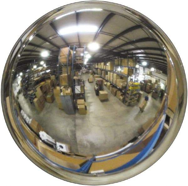 Se-Kure Domes&Mirrors - Indoor & Outdoor Round Convex Safety, Traffic & Inspection Mirrors - Acrylic Lens, Plastic Backing, 32" Diam, 96' Max Covered Distance - All Tool & Supply