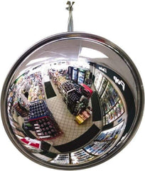 Se-Kure Domes&Mirrors - Indoor Round Convex Safety, Traffic & Inspection Mirrors - Acrylic Lens, Hardboard Backing, 16" Diam, 48' Max Covered Distance - All Tool & Supply