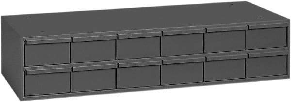 Durham - 12 Drawer, Small Parts Steel Storage Cabinet - 11-5/8" Deep x 33-3/4" Wide x 7-3/8" High - All Tool & Supply