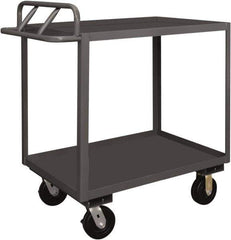 Durham - 3,600 Lb Capacity, 30" Wide x 48" Long x 39" High Service Cart - 2 Shelf, Steel, 2 Rigid/2 Swivel Casters - All Tool & Supply