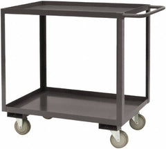 Durham - 1,200 Lb Capacity, 30" Wide x 48" Long x 37-5/8" High Service Cart - 2 Shelf, Steel, 2 Rigid/2 Swivel Casters - All Tool & Supply