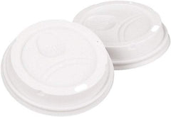 Dixie - Dome Drink-Thru Lids, 10-16 oz Perfectouch, 12-20 oz WiseSize Cup - White - All Tool & Supply