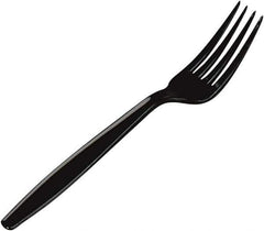 Dixie - Plastic Cutlery, Heavyweight Forks - Black - All Tool & Supply