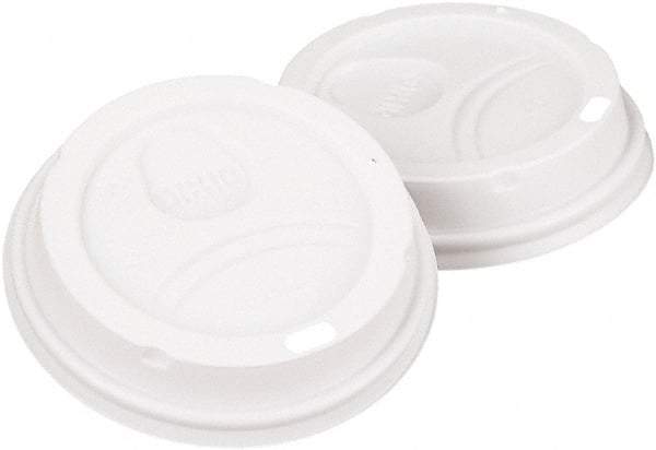 Dixie - Dome Lid Fits 10-16 oz Perfectouch Cups, 12-20 oz Hot Cups, WiseSize, 500/CT - White - All Tool & Supply