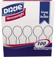 Dixie - Plastic Cutlery, Heavyweight Soup Spoons, 100/B oz - White - All Tool & Supply