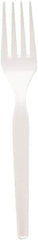 Dixie - Plastic Cutlery, Heavy Mediumweight Forks, 1000/Carton - White - All Tool & Supply