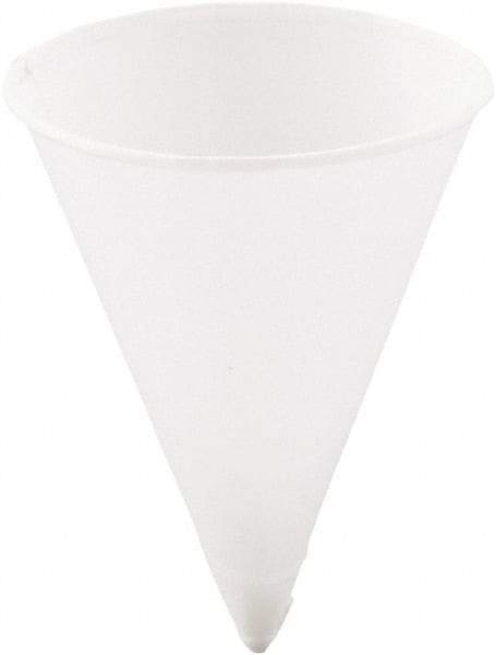 Solo - Cone Water Cups, Paper, 4 oz, Rolled Rim, 200/Bag, 25 Bags/Carton - White - All Tool & Supply