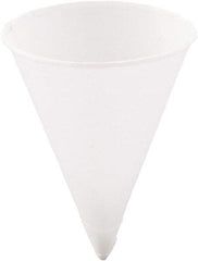 Solo - Cone Water Cups, Paper, 4 oz, Rolled Rim, 200/Bag, 25 Bags/Carton - White - All Tool & Supply