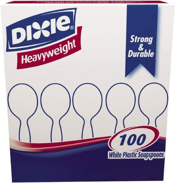 Dixie - Plastic Cutlery, Heavyweight Soup Spoons, 1000 per Carton - White - All Tool & Supply