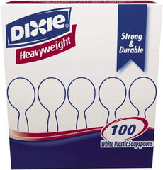 Dixie - Plastic Cutlery, Heavyweight Soup Spoons, 1000 per Carton - White - All Tool & Supply