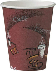 Solo - Bistro Design Hot Drink Cups, Paper, 8 oz, 500/Carton - Maroon - All Tool & Supply