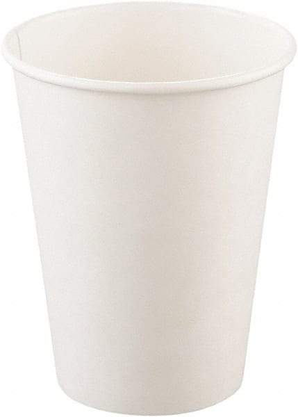 Solo - Single-Sided Poly Paper Hot Cups, 12 oz, 50/Bag, 20 Bags/Carton - White - All Tool & Supply