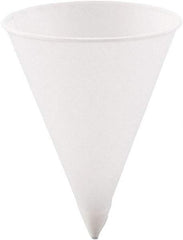 Solo - Cone Water Cups, Paper, 4.25 oz, Rolled Rim, 5000/Carton - White - All Tool & Supply