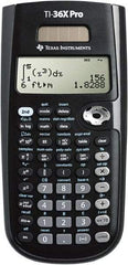 Texas Instruments - LCD Scientific Calculator - 3-3/8 x 7-1/4 Display Size, Black, Battery & Solar Powered, 9.7" Long x 6-1/2" Wide - All Tool & Supply