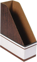 BANKERS BOX - White & Wood Grain Magazine Stand - Corrugated Cardboard - All Tool & Supply