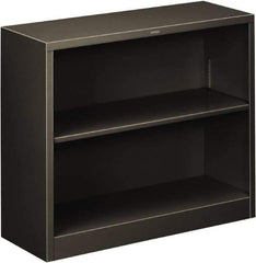 Hon - 2 Shelf, 29" High x 34-1/2" Wide Bookcase - 13-3/16" Deep, Steel, Charcoal - All Tool & Supply