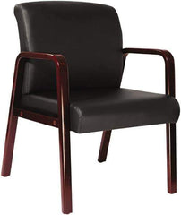 ALERA - Black Soft Leather Guest Chair - 24" Wide x 33-1/4" High - All Tool & Supply