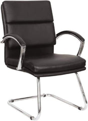 ALERA - Black Leather Guest Chair - 23-1/2" Wide x 37" High - All Tool & Supply