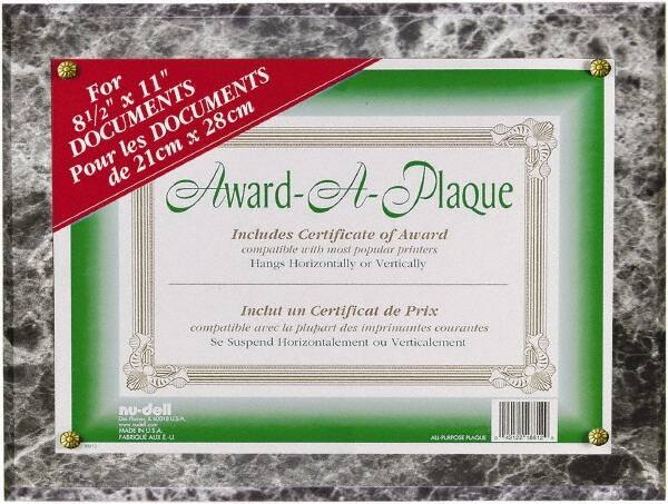 Nudell - Black Marble Document Holders-Certificate/Document - 11" High x 8-1/2" Wide - All Tool & Supply