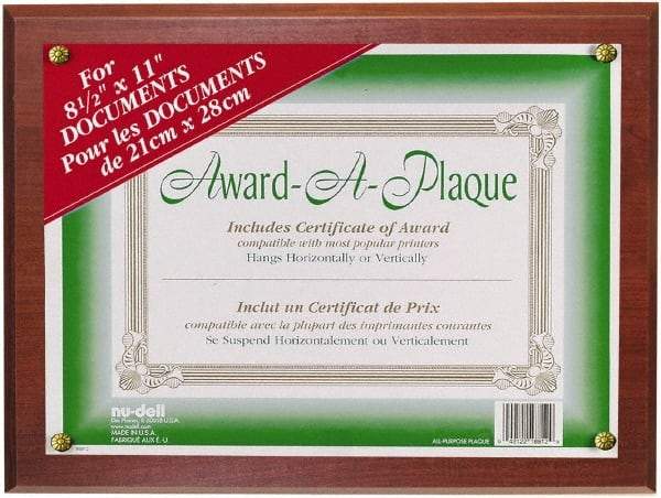 Nudell - Mahogany Document Holders-Certificate/Document - 11" High x 8-1/2" Wide - All Tool & Supply