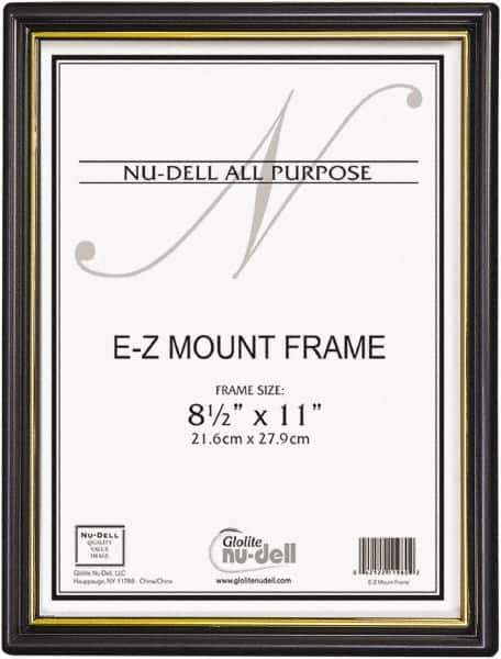 Nudell - 18 Piece Black/Gold Document Holders-Certificate/Document - 11" High x 8-1/2" Wide - All Tool & Supply