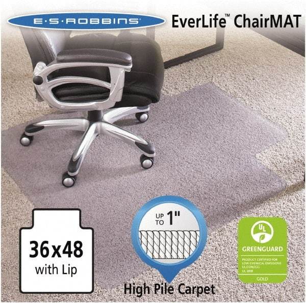 ES Robbins - 48" Long x 36" Wide, Chair Mat - Rectangular, Crystal Edge Style - All Tool & Supply