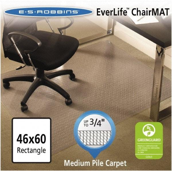 ES Robbins - 60" Long x 46" Wide, Chair Mat - Rectangular, Crystal Edge Style - All Tool & Supply